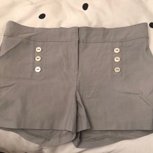 Light grey high-waisted shorts